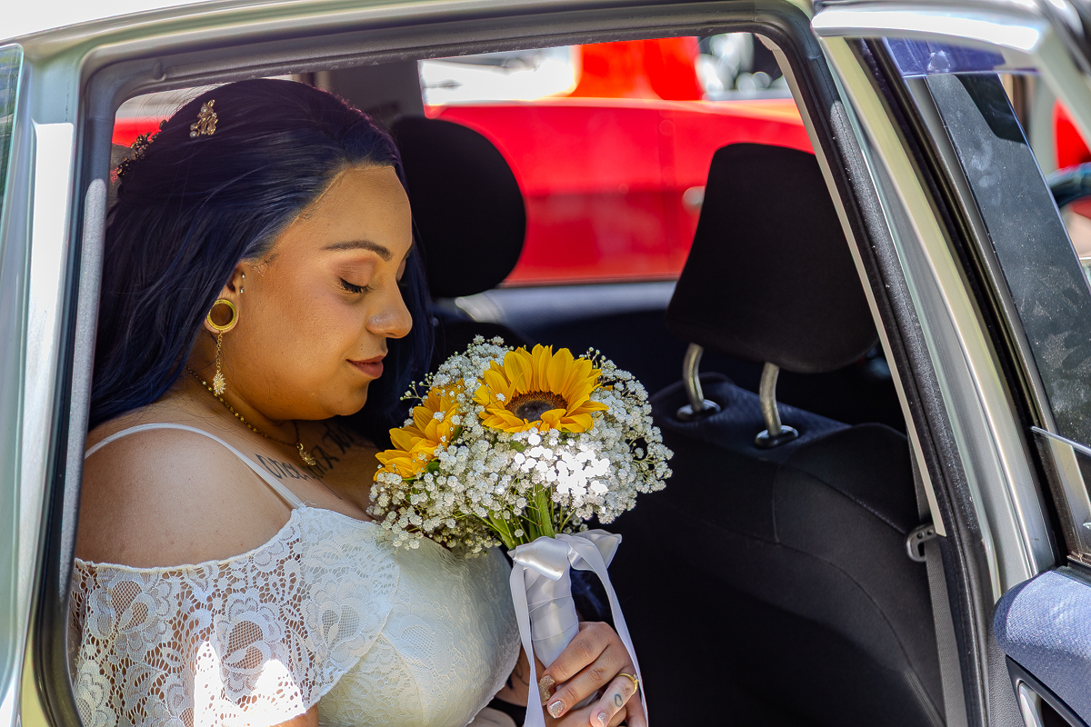 Noiva chegando casamento em Pinda - Studio i