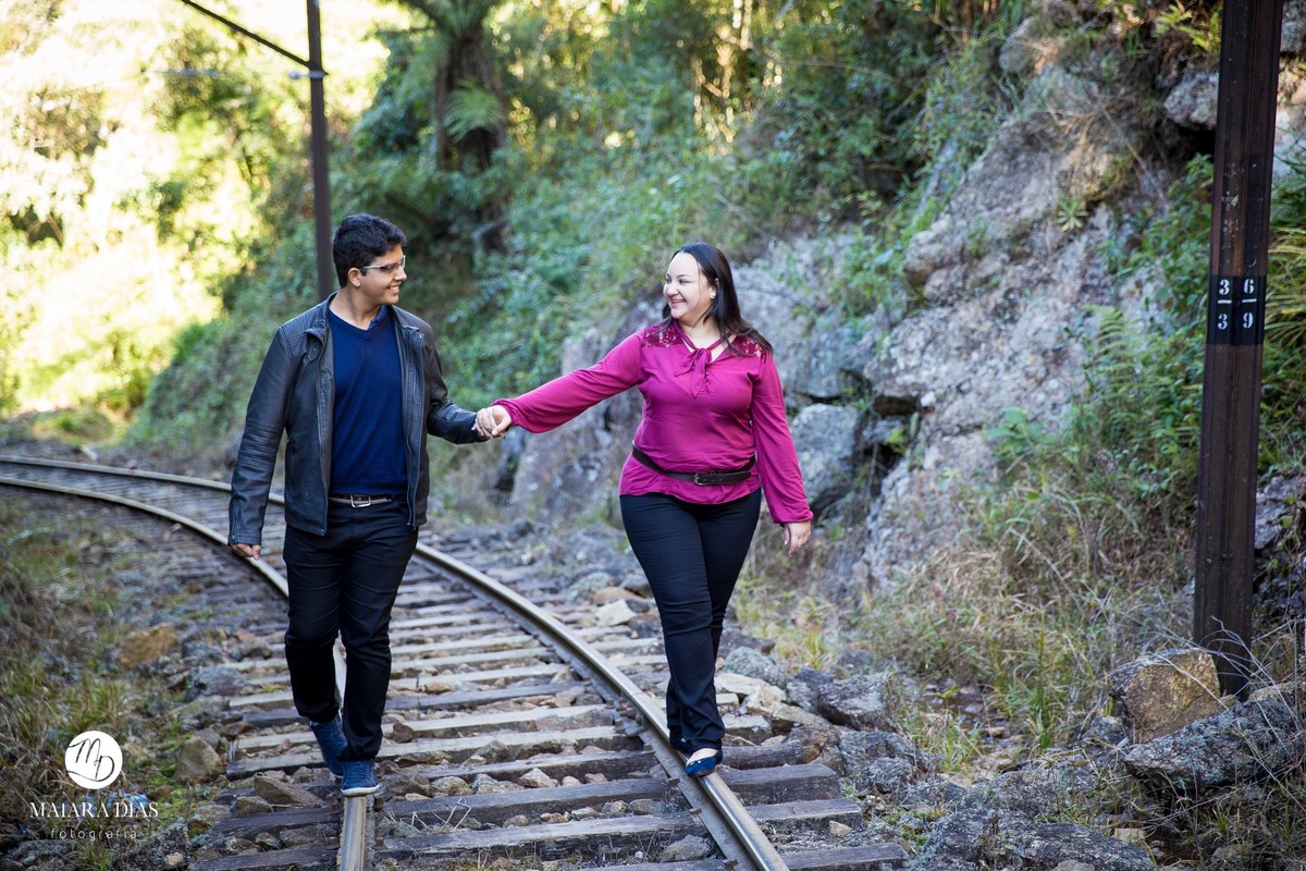Pre Wedding Larissa e Duilio trilho do trem Campos do Jordão - SP