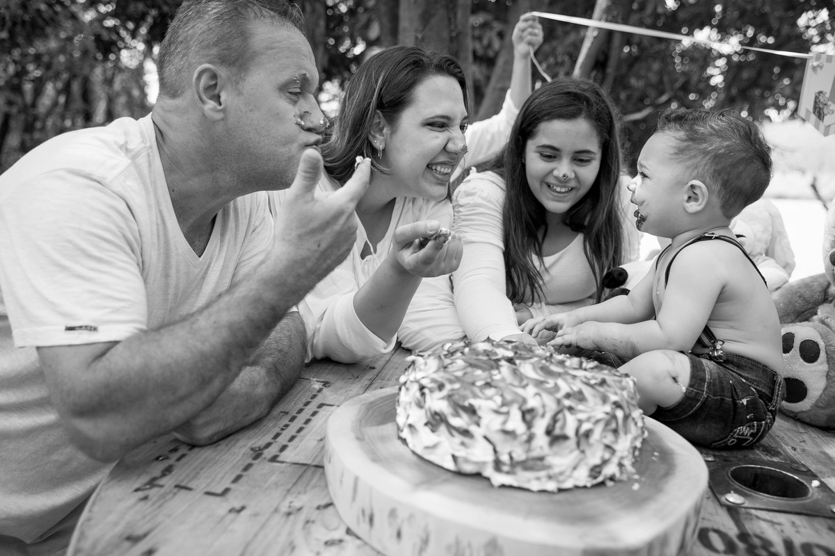 Ensaio fotografico Smash the cake LUCCA com a familia Sumaré - SP