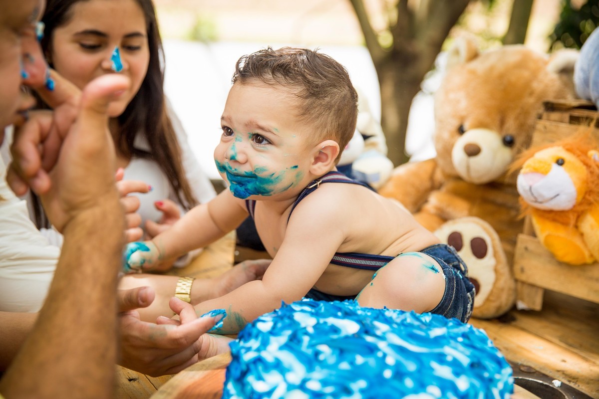 Ensaio fotografico Smash the cake LUCCA com a familia Sumaré - SP