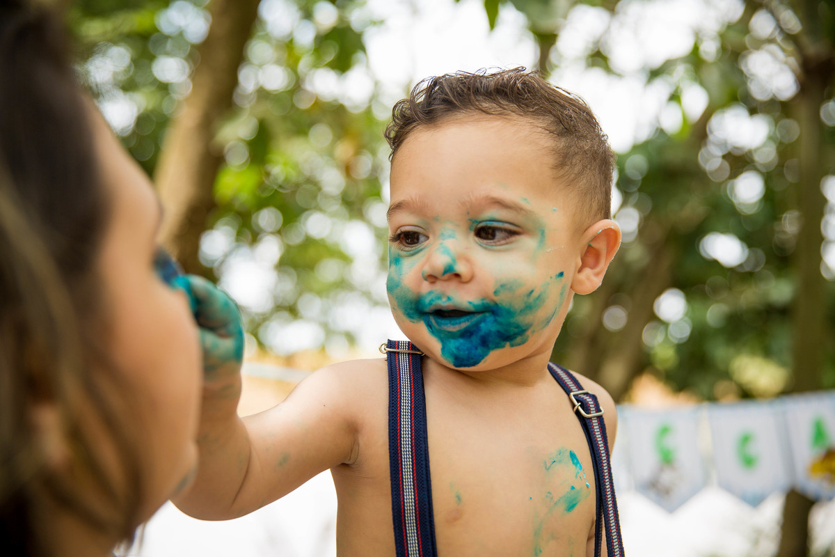 Ensaio fotografico Smash the cake LUCCA com a familia Sumaré - SP