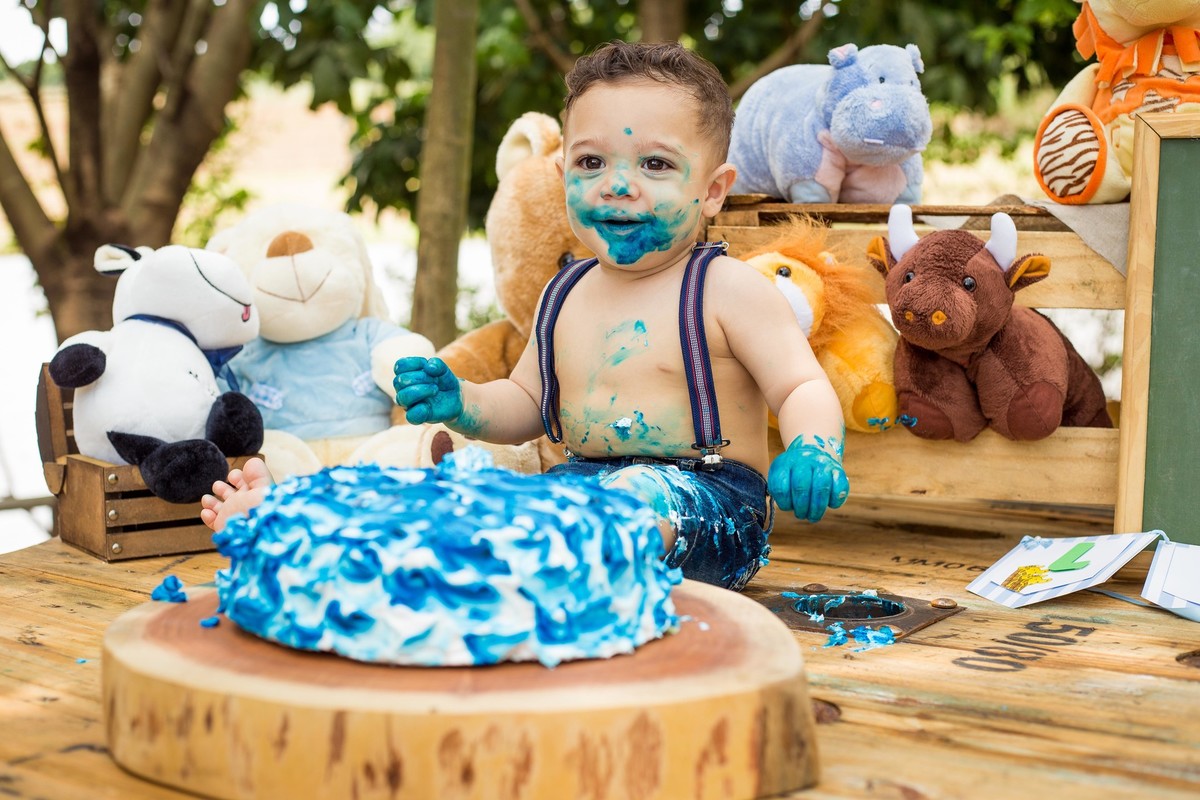 Ensaio fotografico Smash the cake LUCCA com a familia Sumaré - SP