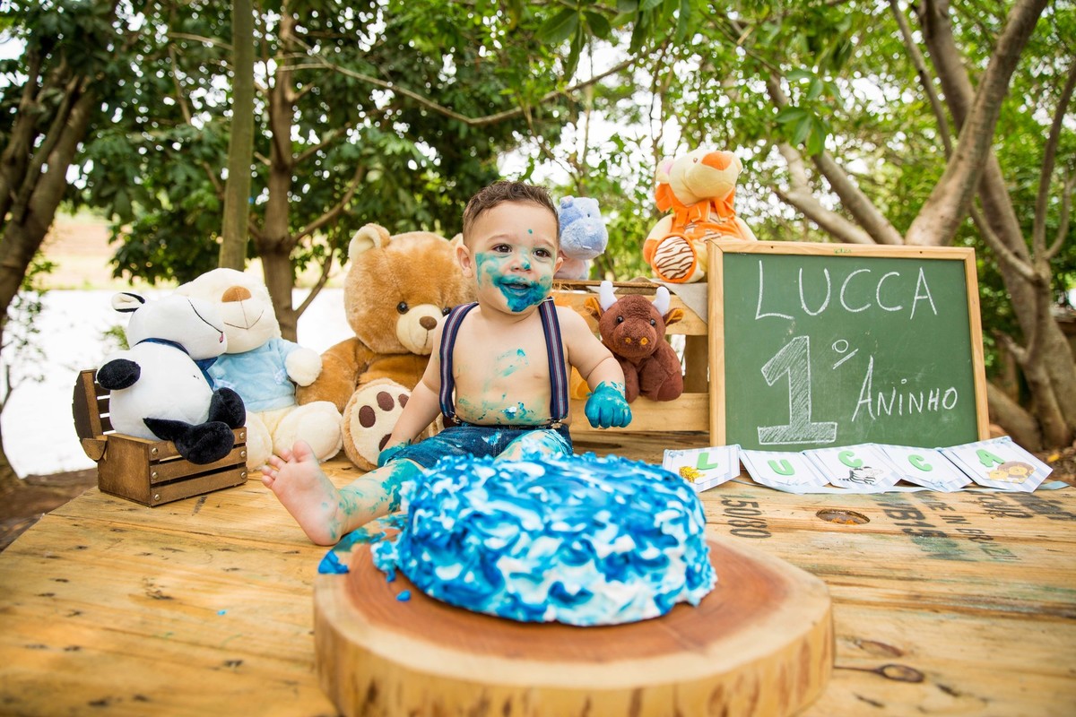 Ensaio fotografico Smash the cake LUCCA com a familia Sumaré - SP