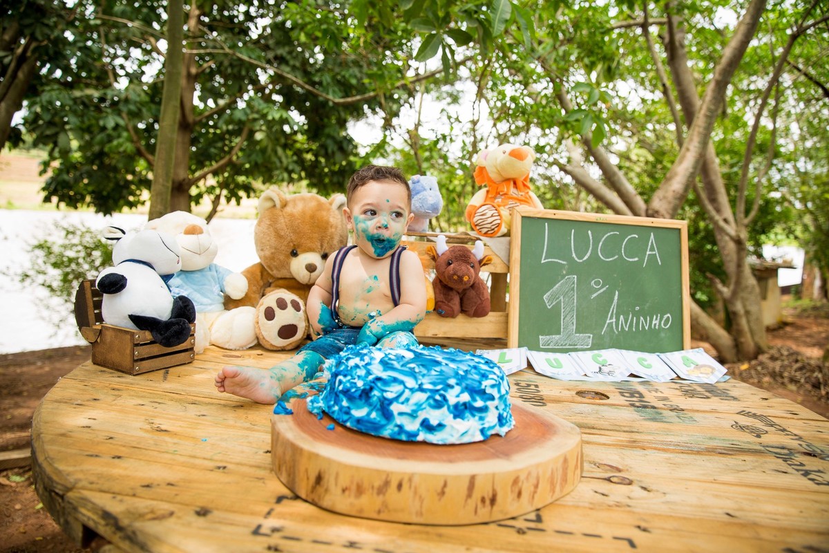 Ensaio fotografico Smash the cake LUCCA com a familia Sumaré - SP