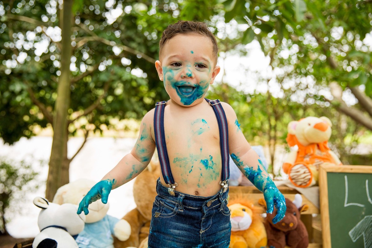 Ensaio fotografico Smash the cake LUCCA com a familia Sumaré - SP