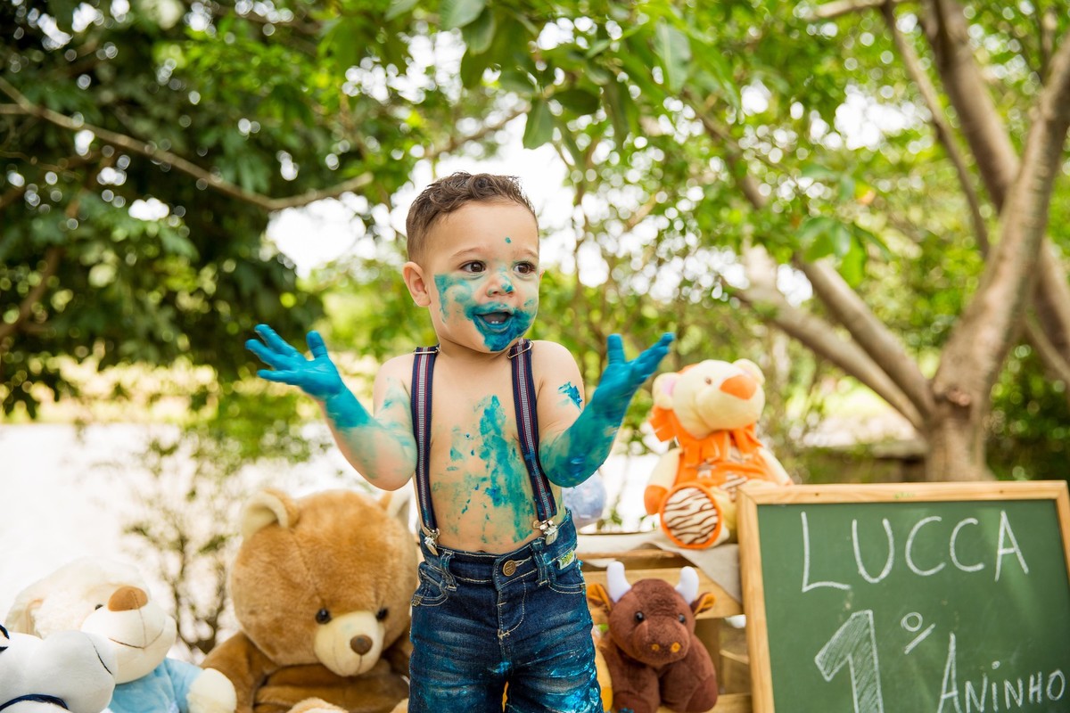 Ensaio fotografico Smash the cake LUCCA com a familia Sumaré - SP