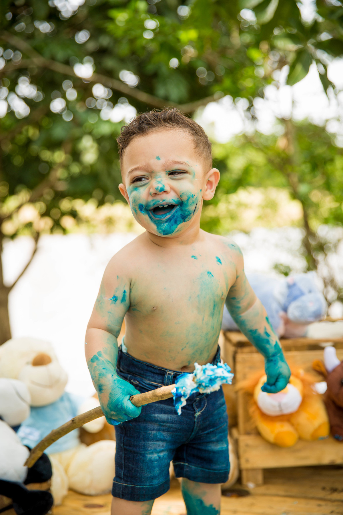 Ensaio fotografico Smash the cake LUCCA com a familia Sumaré - SP