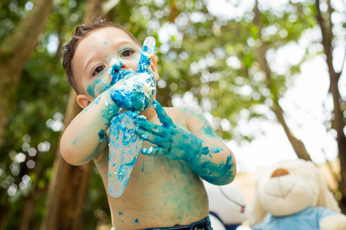 Ensaio fotografico Smash the cake LUCCA com a familia Sumaré - SP