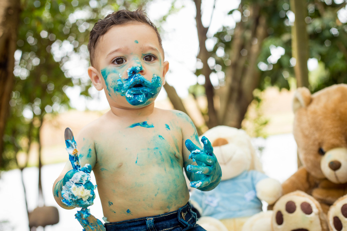 Ensaio fotografico Smash the cake LUCCA com a familia Sumaré - SP