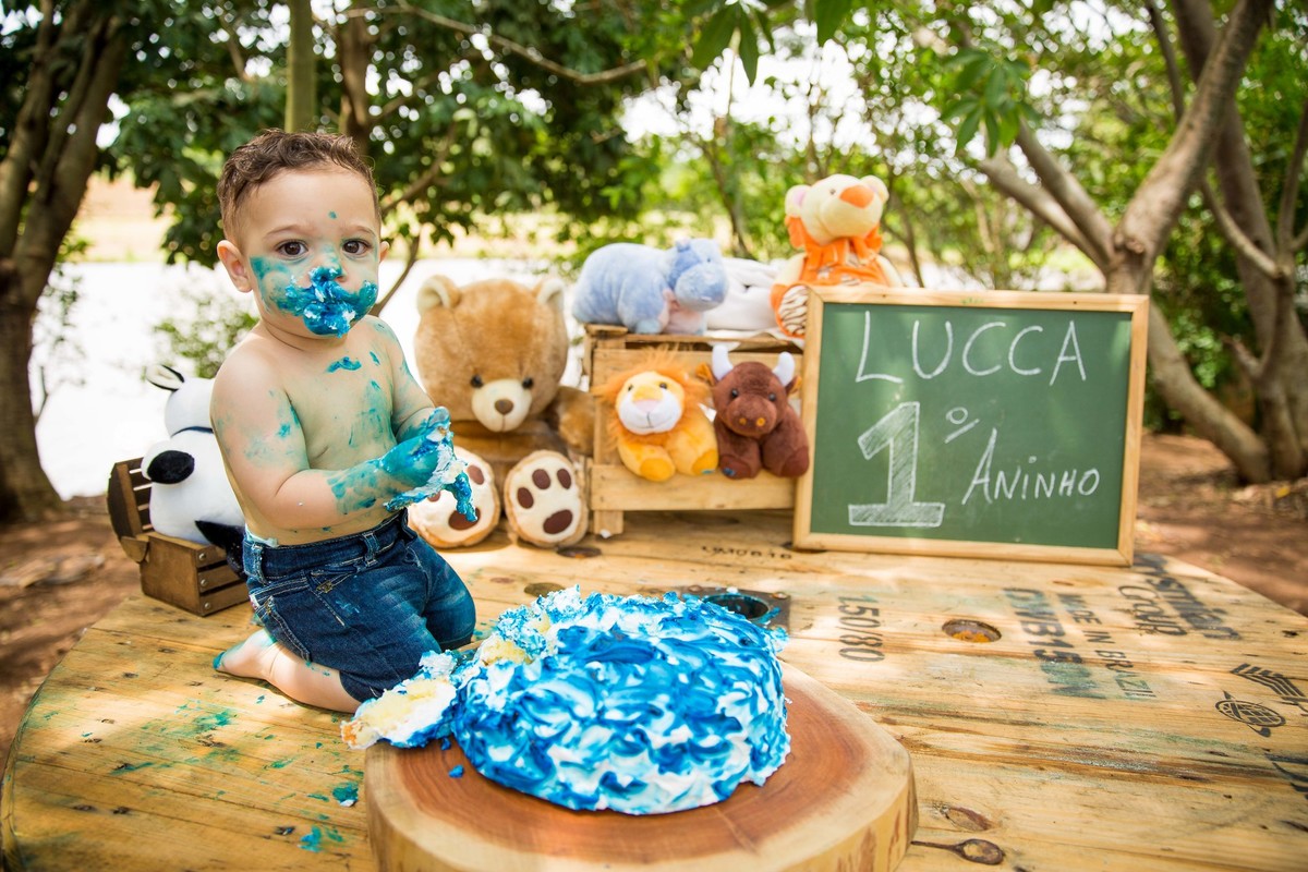 Ensaio fotografico Smash the cake LUCCA com a familia Sumaré - SP