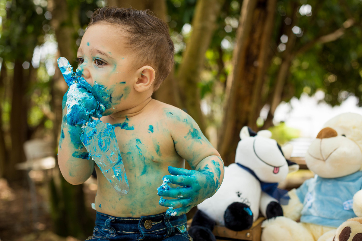 Ensaio fotografico Smash the cake LUCCA com a familia Sumaré - SP