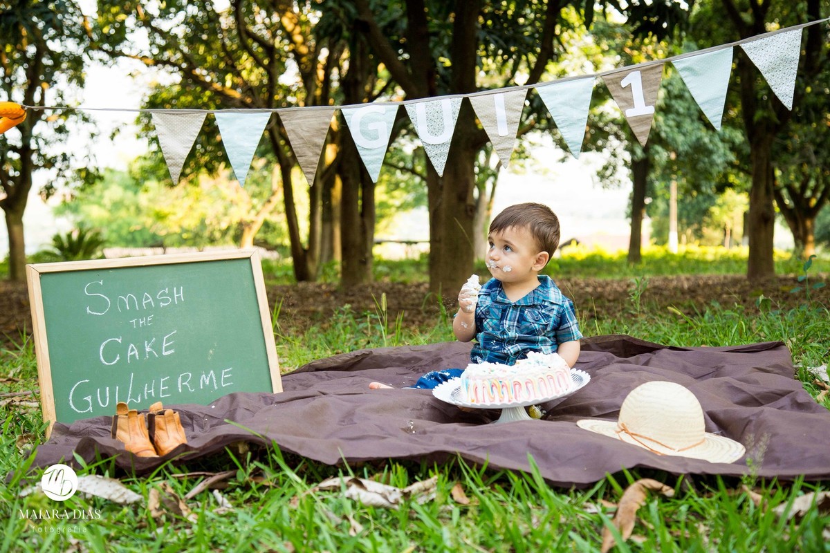 Smash the cake Guilherme sitio, cavalo, ensaio familia book Sumaré - SP
