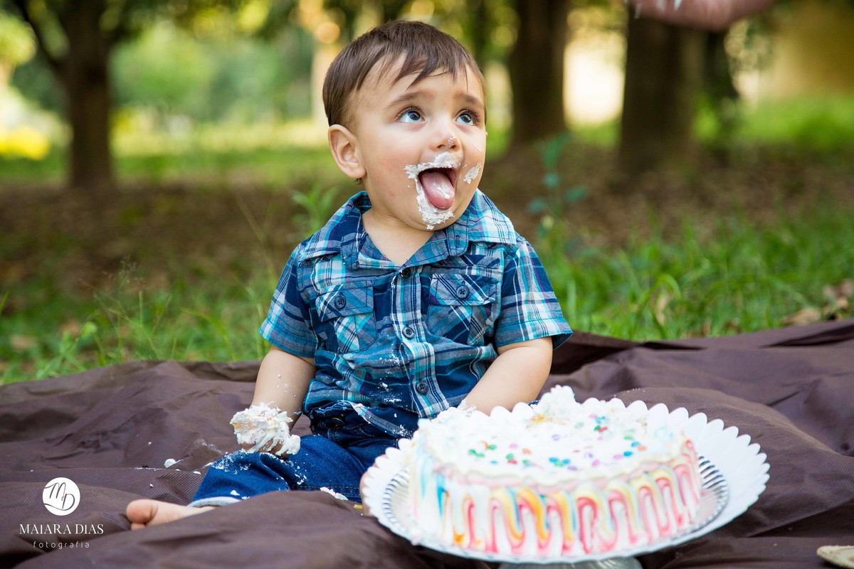 Smash the cake Guilherme sitio, cavalo, ensaio familia book Sumaré - SP