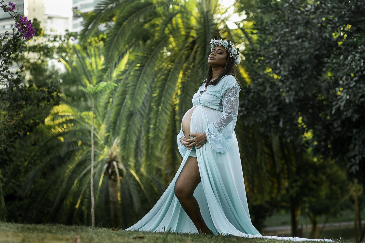 Ensaio Gestante da Dayane no Parque do Cocó em Fortaleza registrado pelo Fotógrafo Julio Amaral