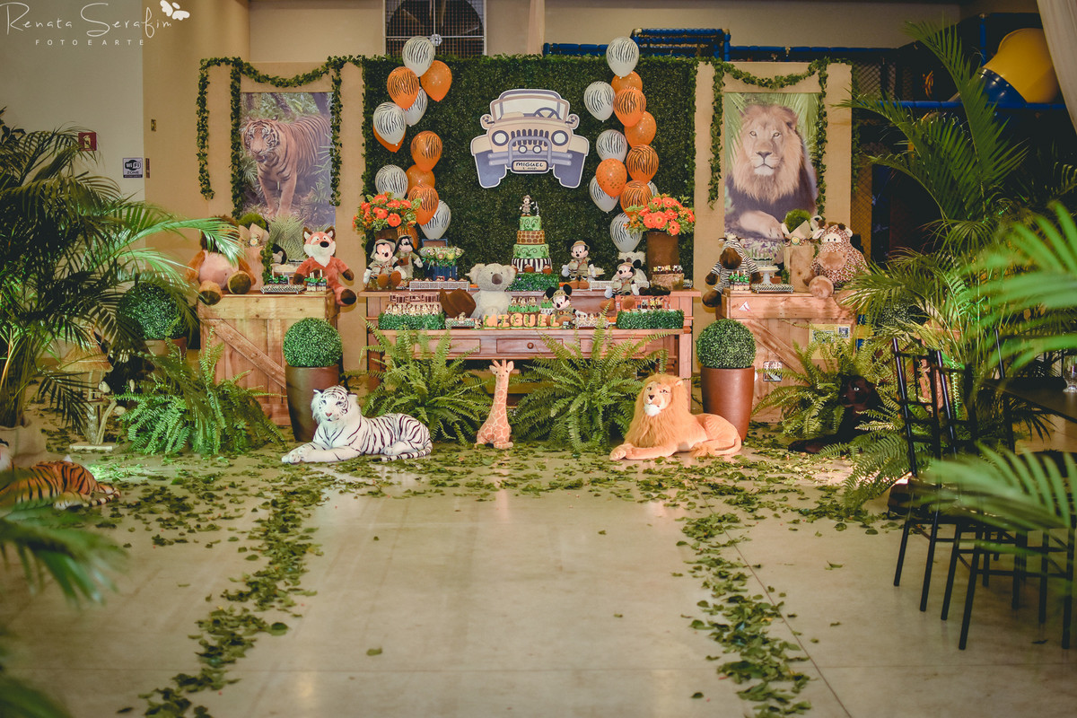 decoração festa infantil safari