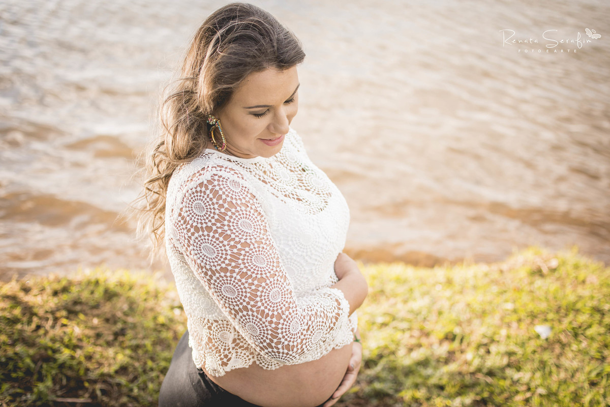 ensaio gestante realizado na cidade de itapuí