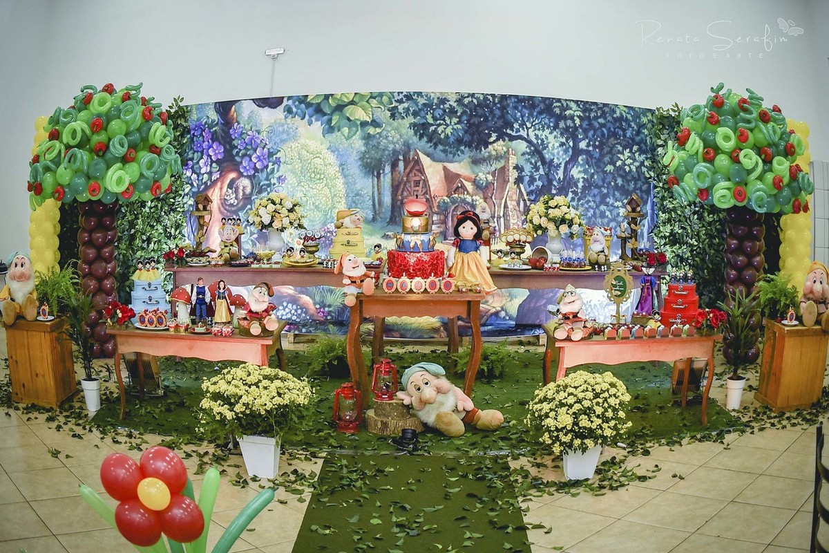 Decoração festa infantil branca de neve em bauru