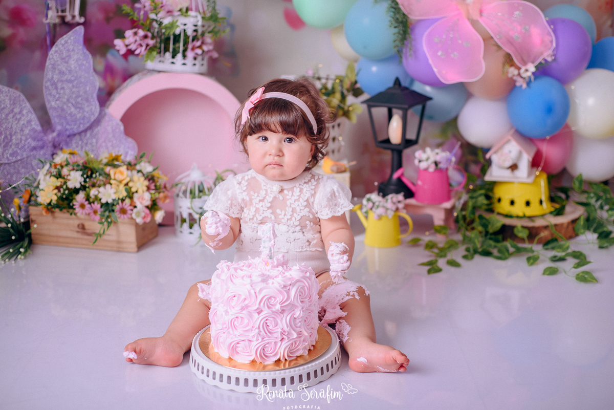bolo decorado, festa jardim, fotografia infatil, fotografo bauru e região, fotografo em jau, renata serafim, smash jardim, smash the cake, smash the cake menina, tema para um aninho, um aninho