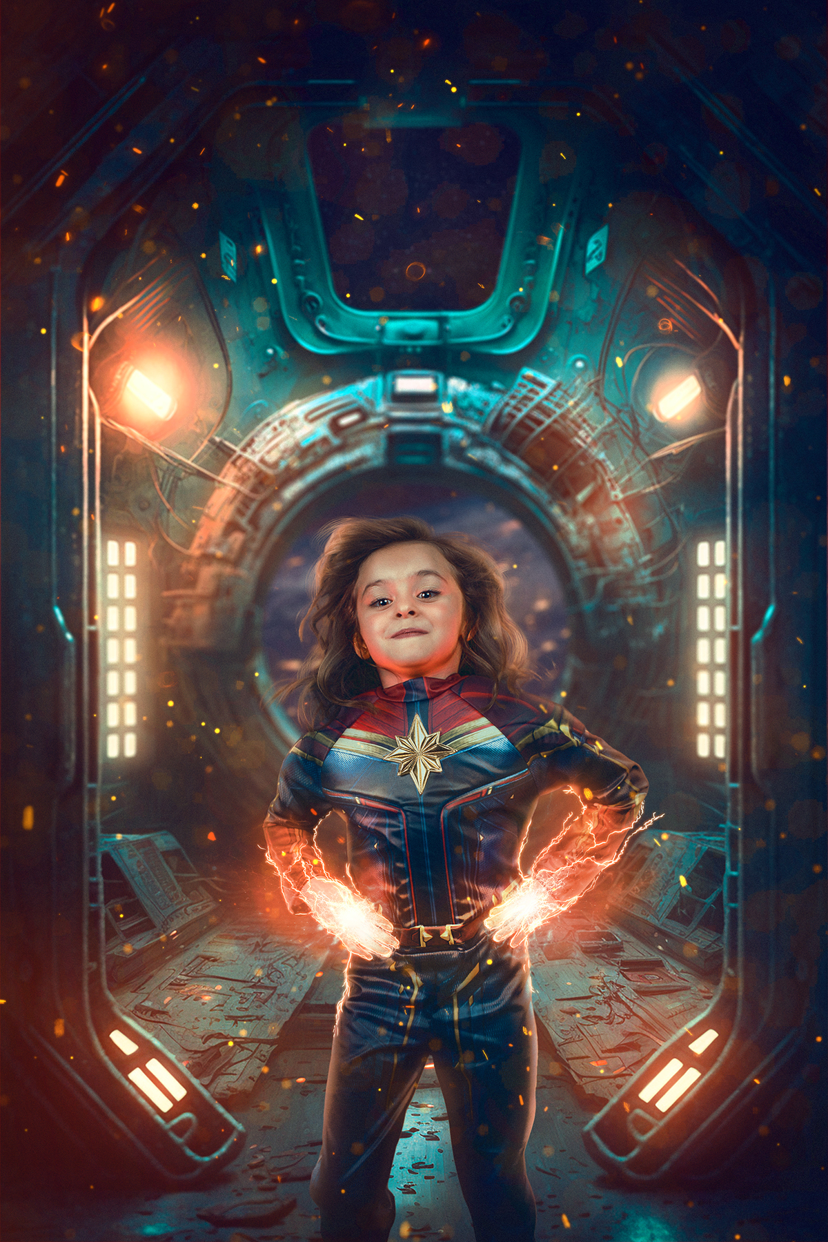 Ensaio temático infantil da Capitã Marvel feito pelo fotógrafo profissional Rafael Ohana em Brasília-DF