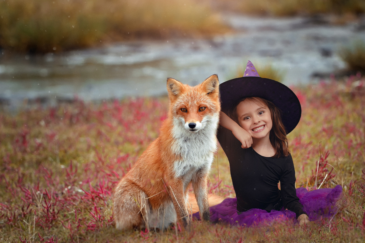 Ensaio temático infantil com temática de bruxa. Ensaio feito pelo fotografo profissional Rafael Ohana em Brasília-DF