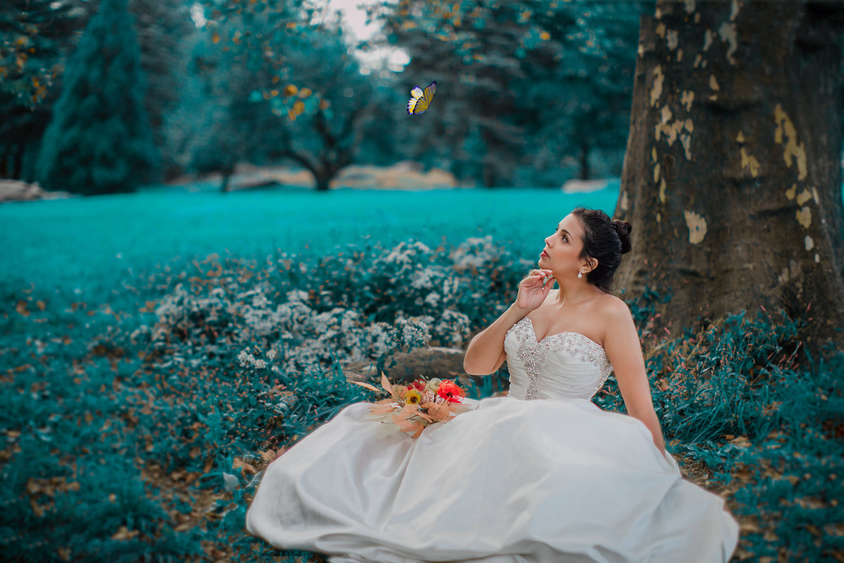 Noiva posando em nova york em ensaio de casamento. Foto feita pelo fotografo de casamento Rafael Ohana