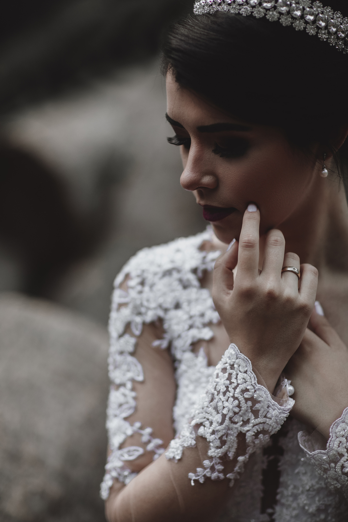 Noiva triste. Foto feita pelo fotógrafo de casamento Rafael Ohana em Brasília