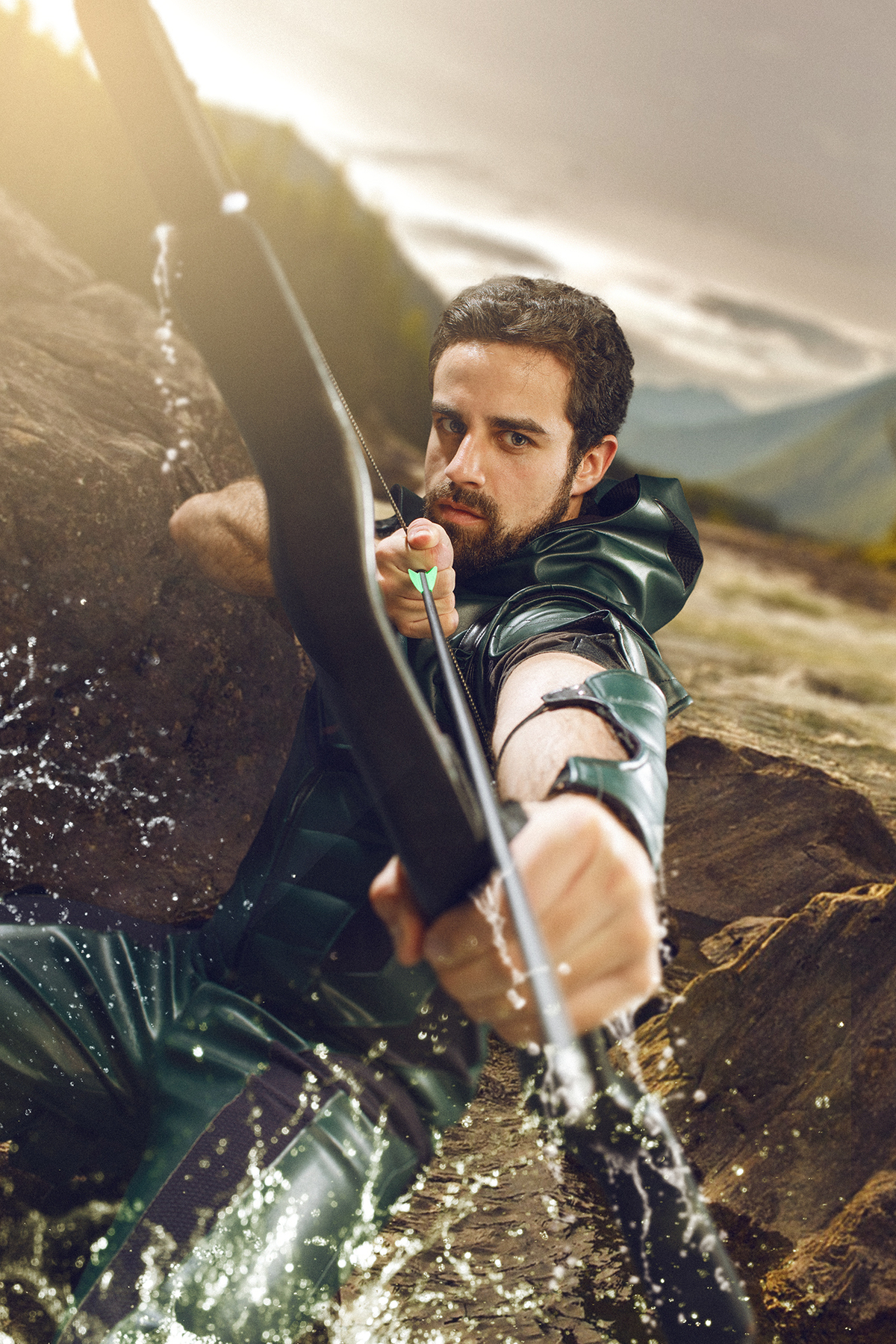 Cosplay do Arrow feito pelo Coslpayer Matheus em Brasília. Foto feita pelo fotógrafo profissional de cosplays Rafael Ohana em Brasília-