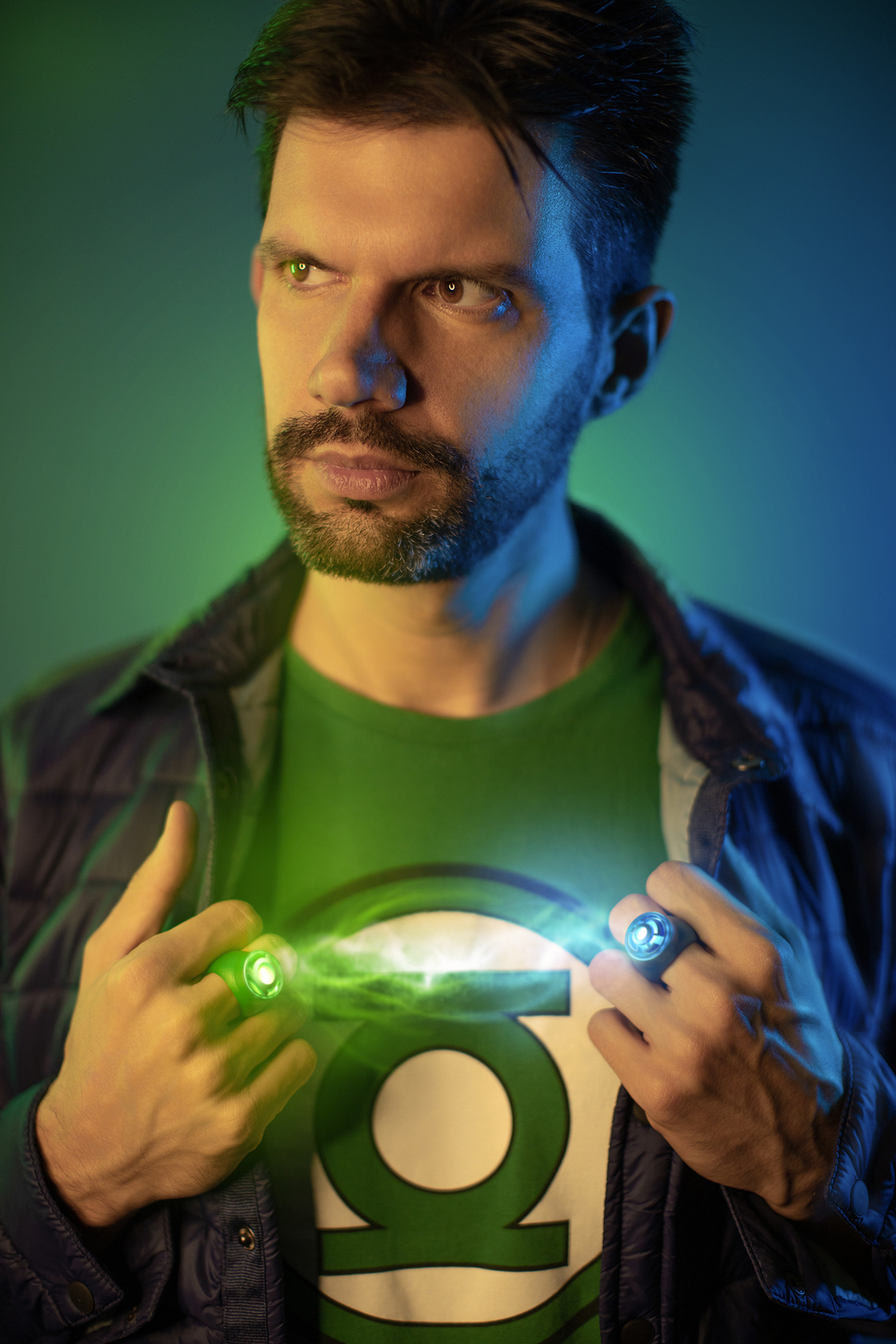 Ensaio fotográfico de cosplay do Lanterna Verde feito pelo fotógrafo Rafael Ohana em Brasília-DF