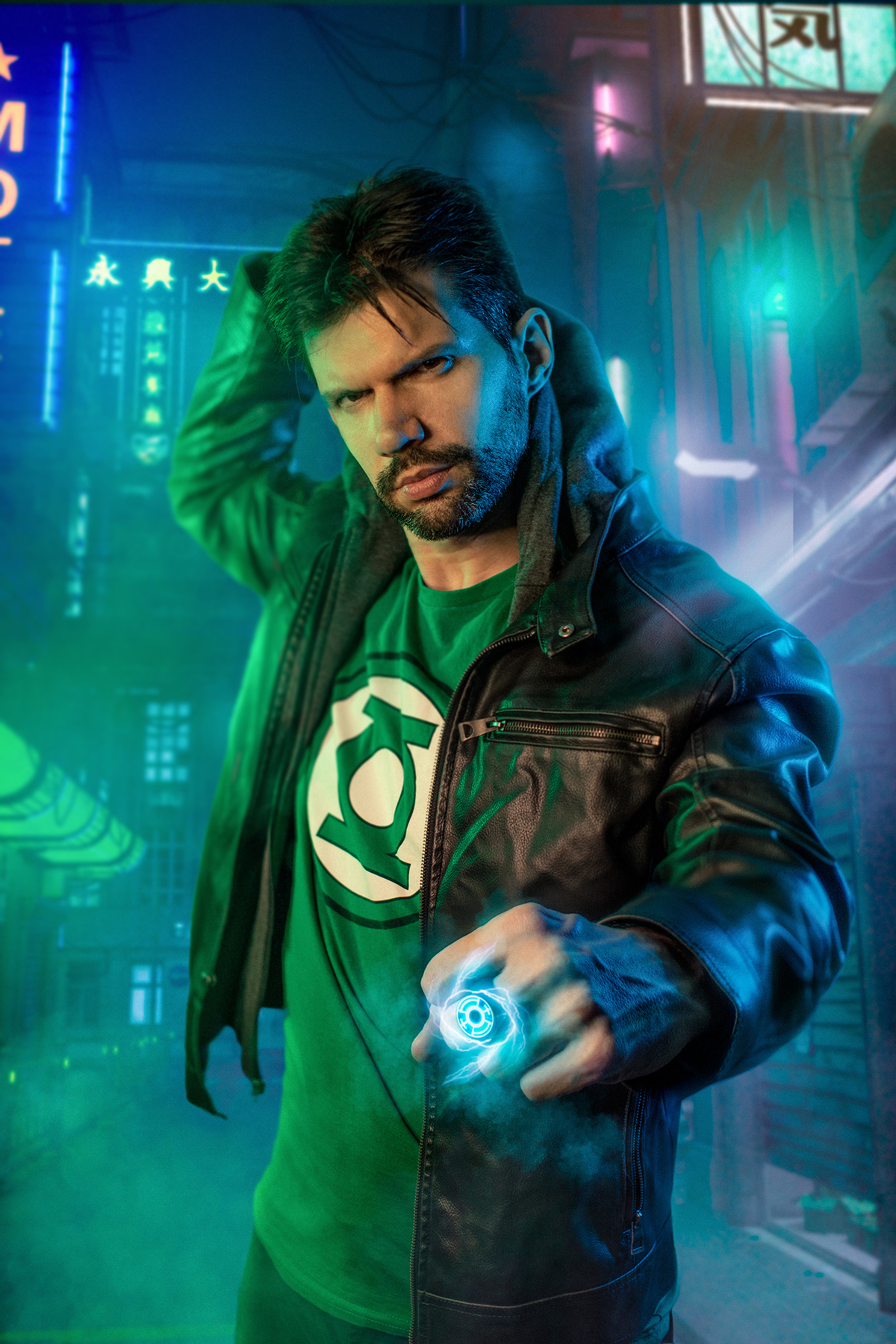 Ensaio fotográfico de cosplay do Lanterna Verde feito pelo fotógrafo Rafael Ohana em Brasília-DF