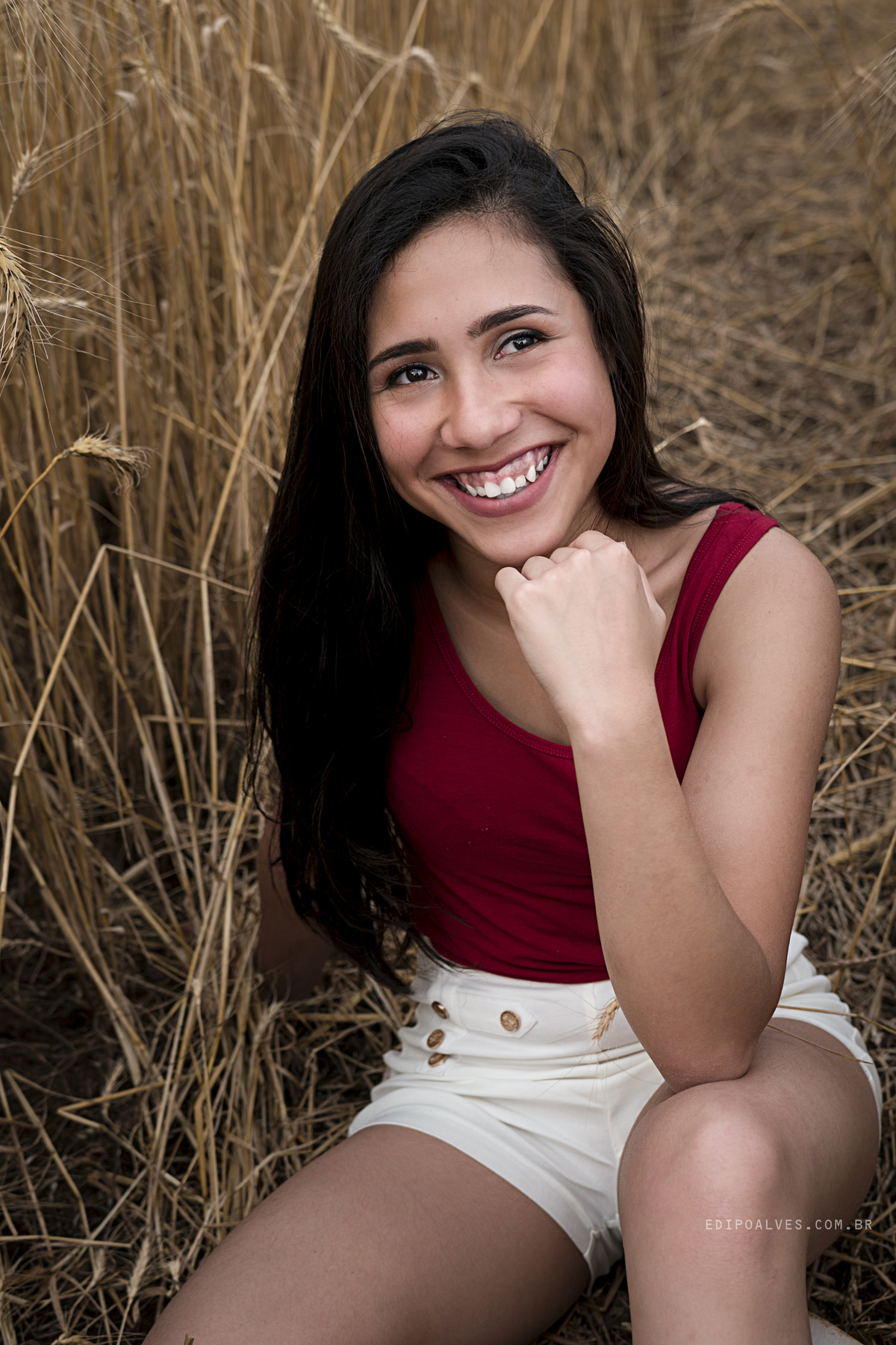 ensaio 15 anos em campo de trigo