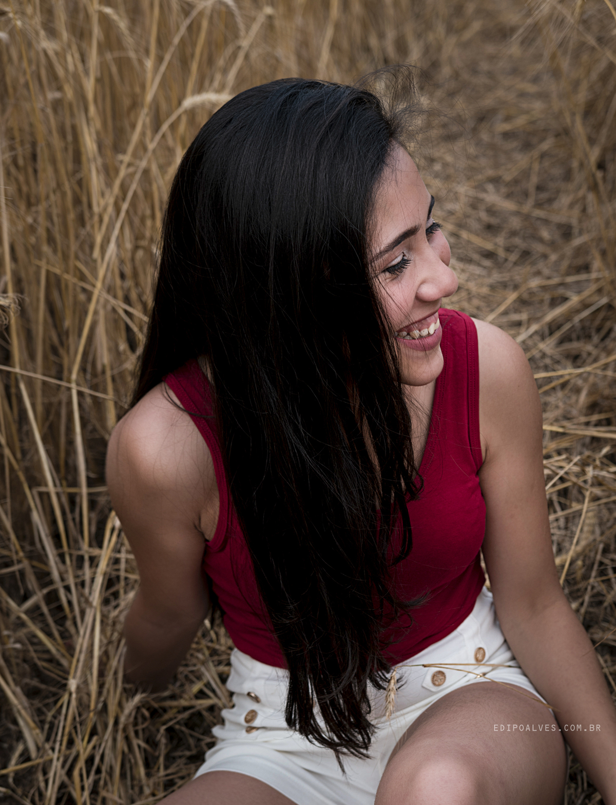 ensaio 15 anos em campo de trigo