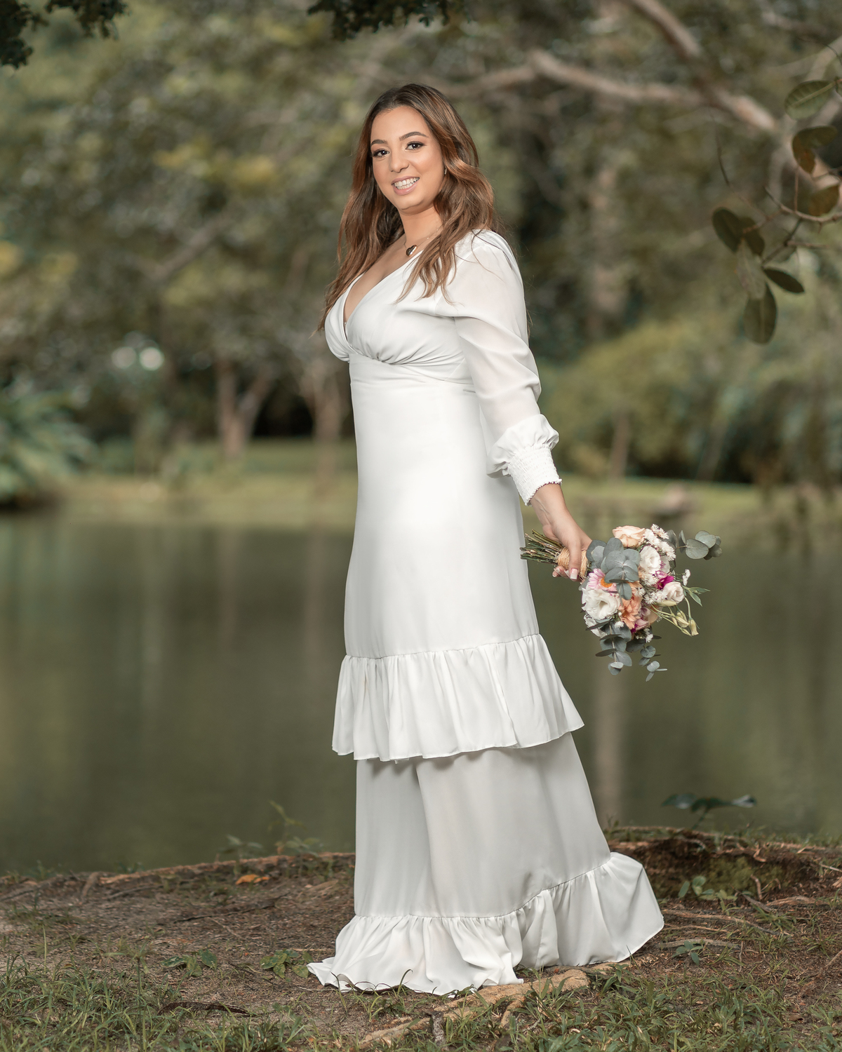 Noiva e o seu buquê!