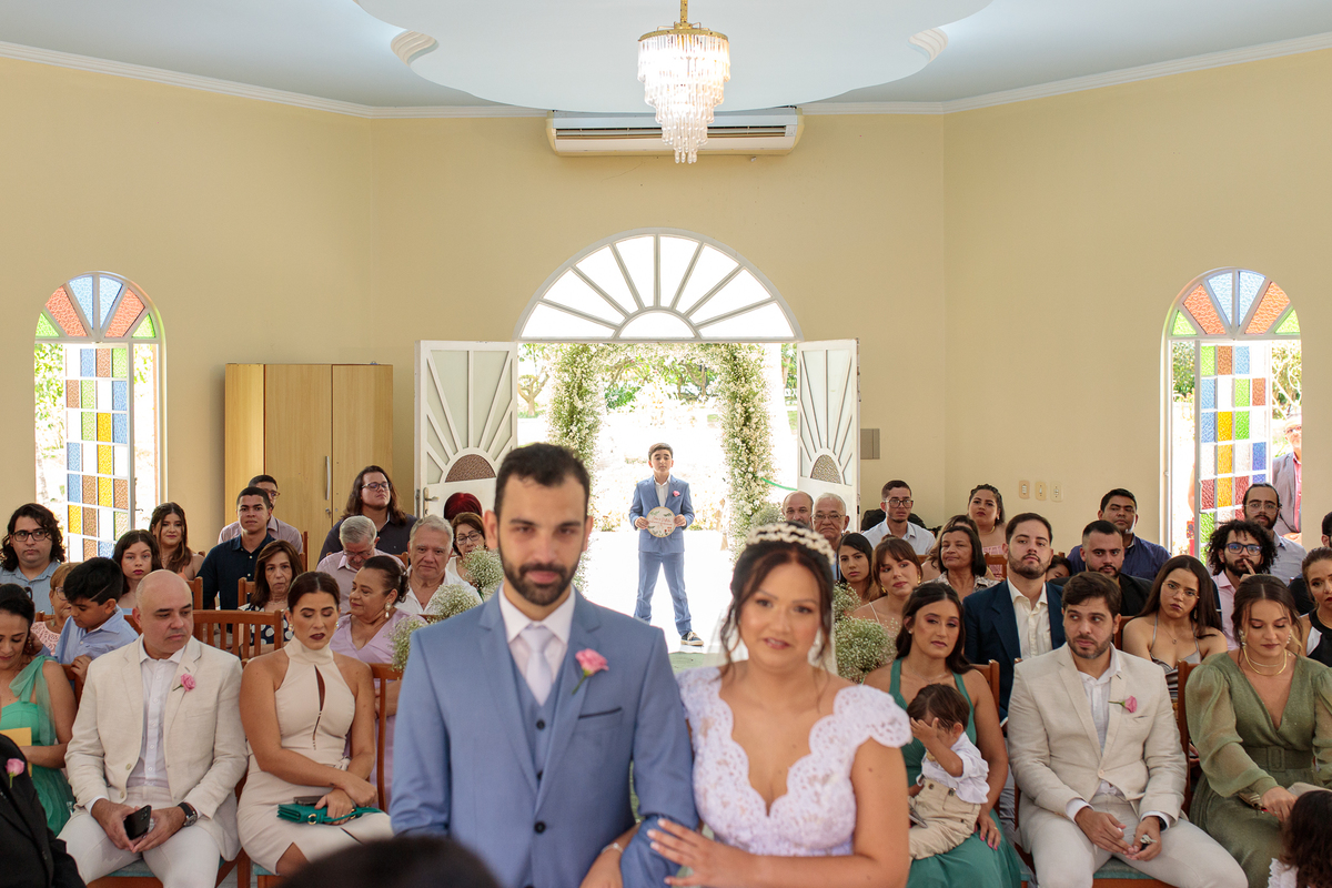 Momento da entrada das alianças!