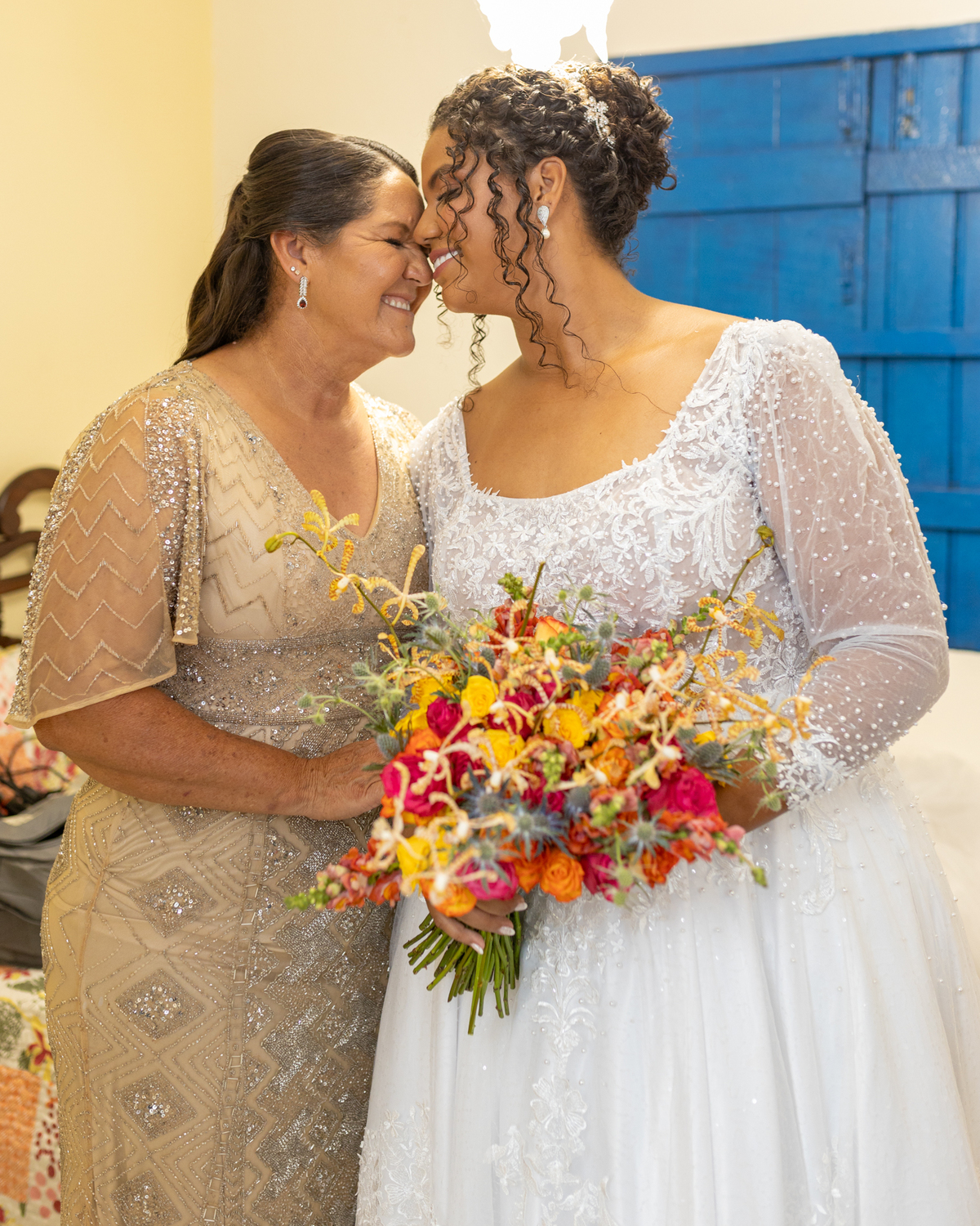 Mãe e Noiva, momentos antes da cerimonia