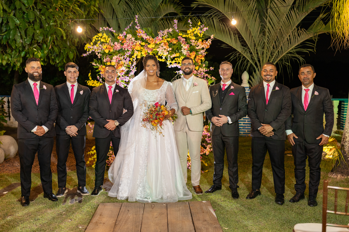 Padrinhos com os Noivos