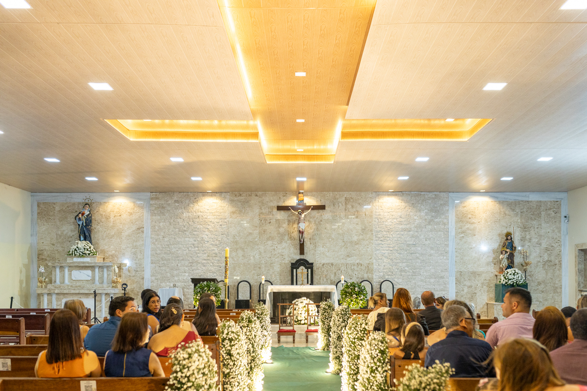 Igreja super pronta e preparada, para a grande noite de celebração ao amor!
