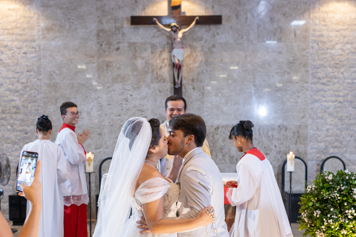 E aqui, o grande beijo dos Noivos!