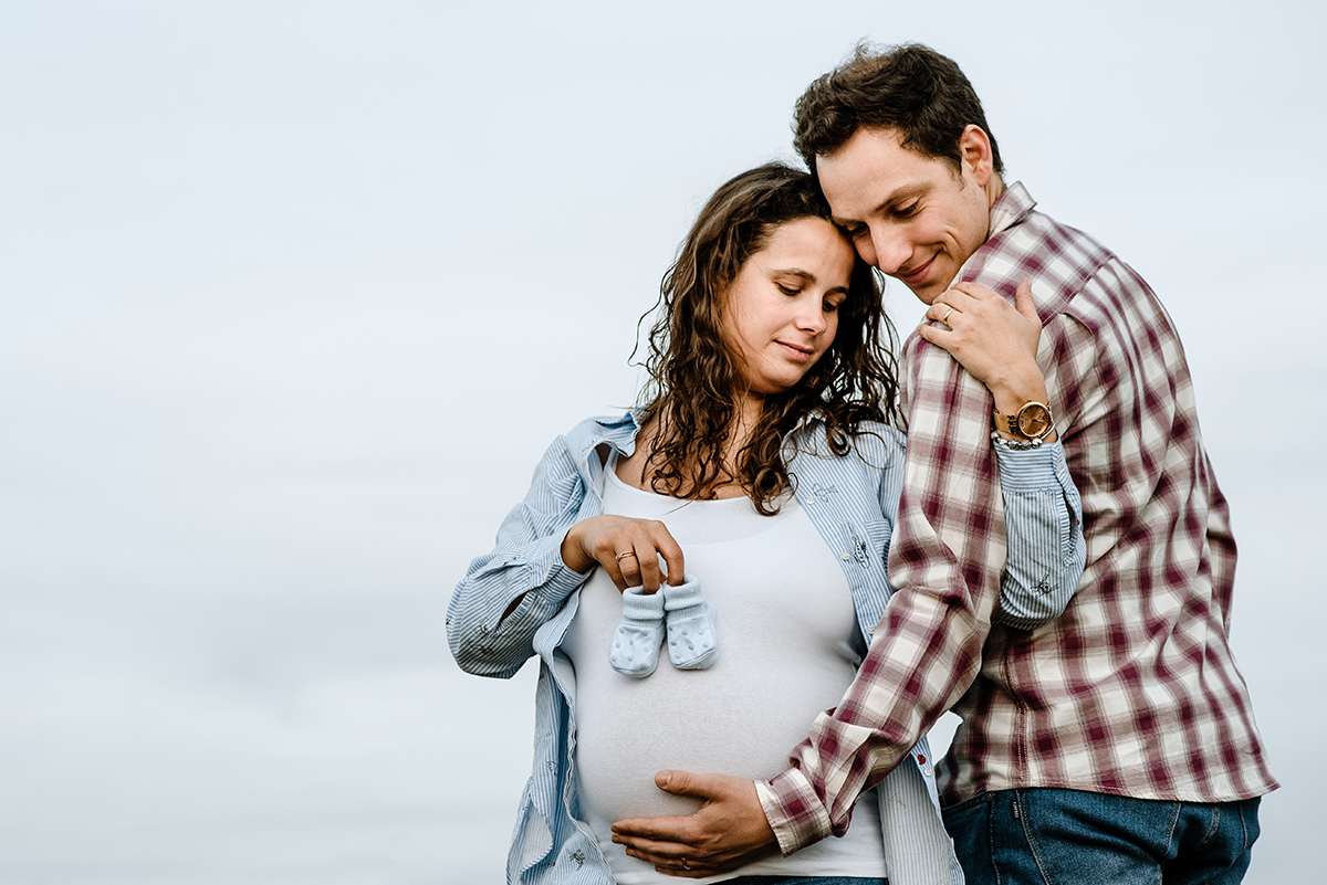 gravida com sapatinhos