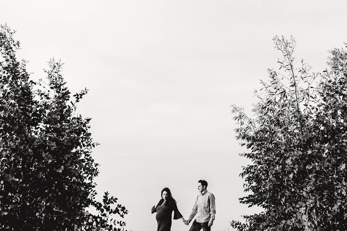 gávida mão dada papá