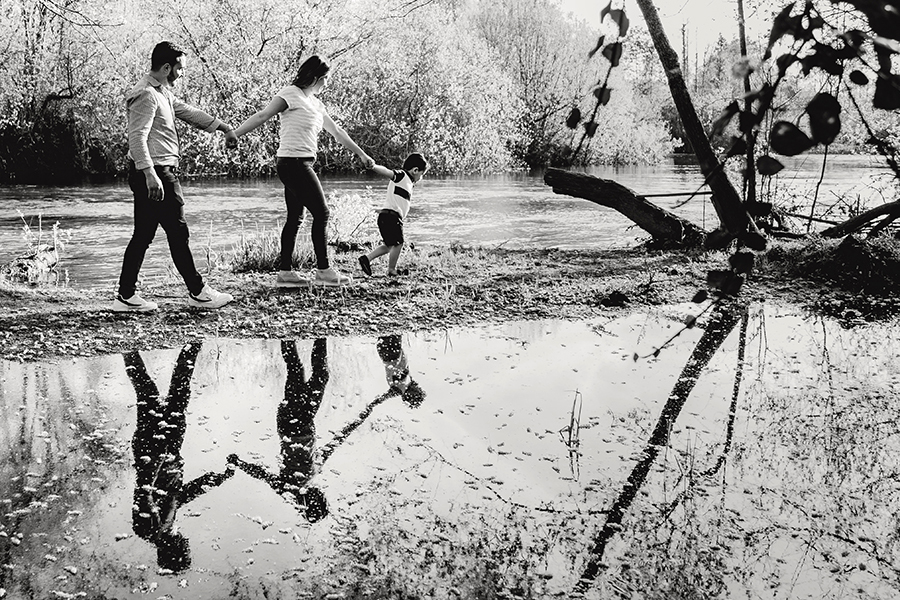 filho caminhar com papas