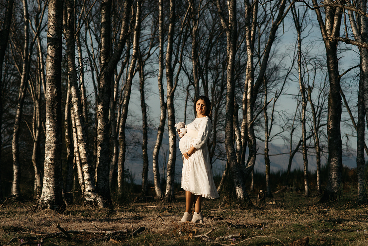 gestante na natureza