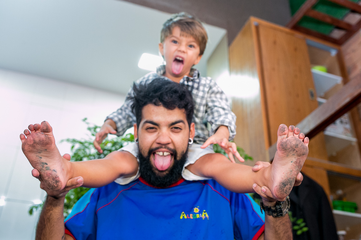 Bento pé preto. Isso é sinal de que a festa foi boa!