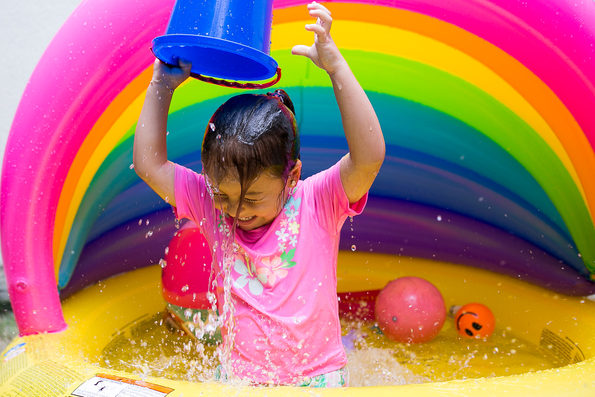 teve muito banho de balde