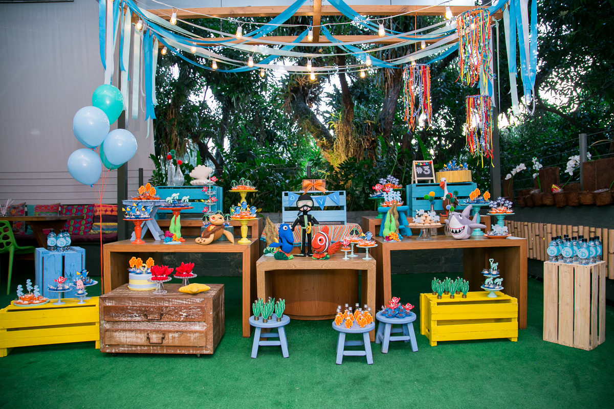 decoração com tema procurando nemo