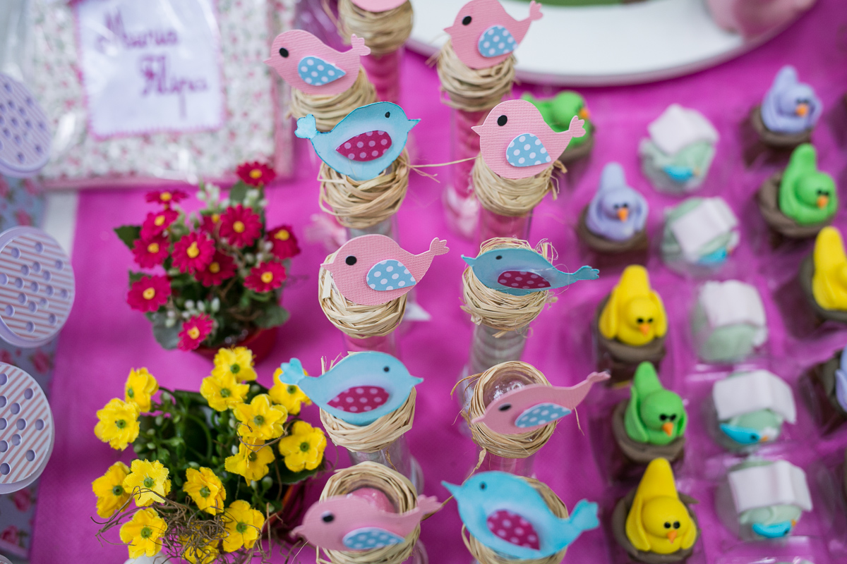detalhes fofos da decoração da festa da Carol