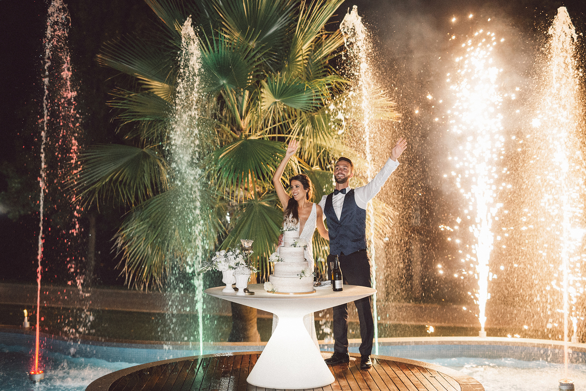 noivos; casamento; felgueiras; casa de anciães; wedding; corte do bolo; sparkles; águas dançantes; brinde