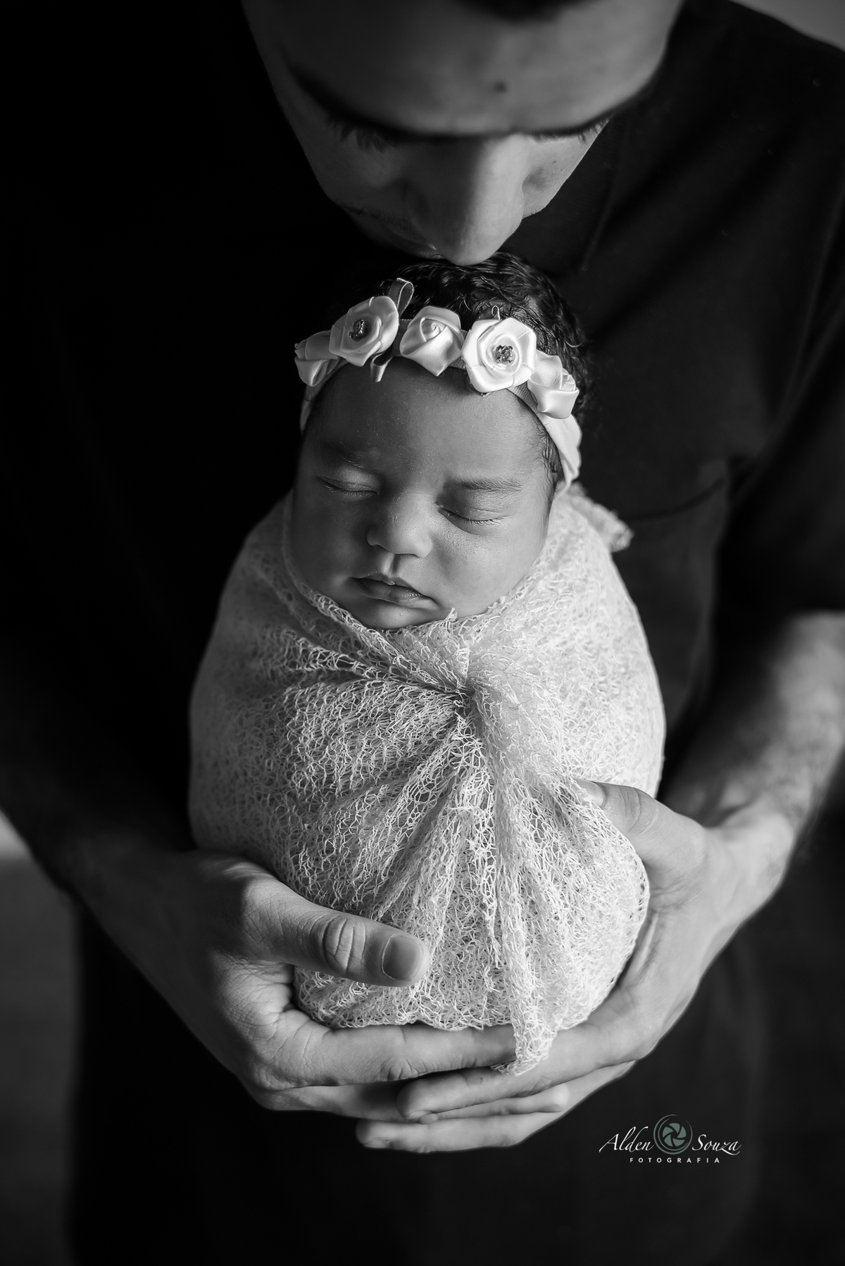 descansando no colo do papai