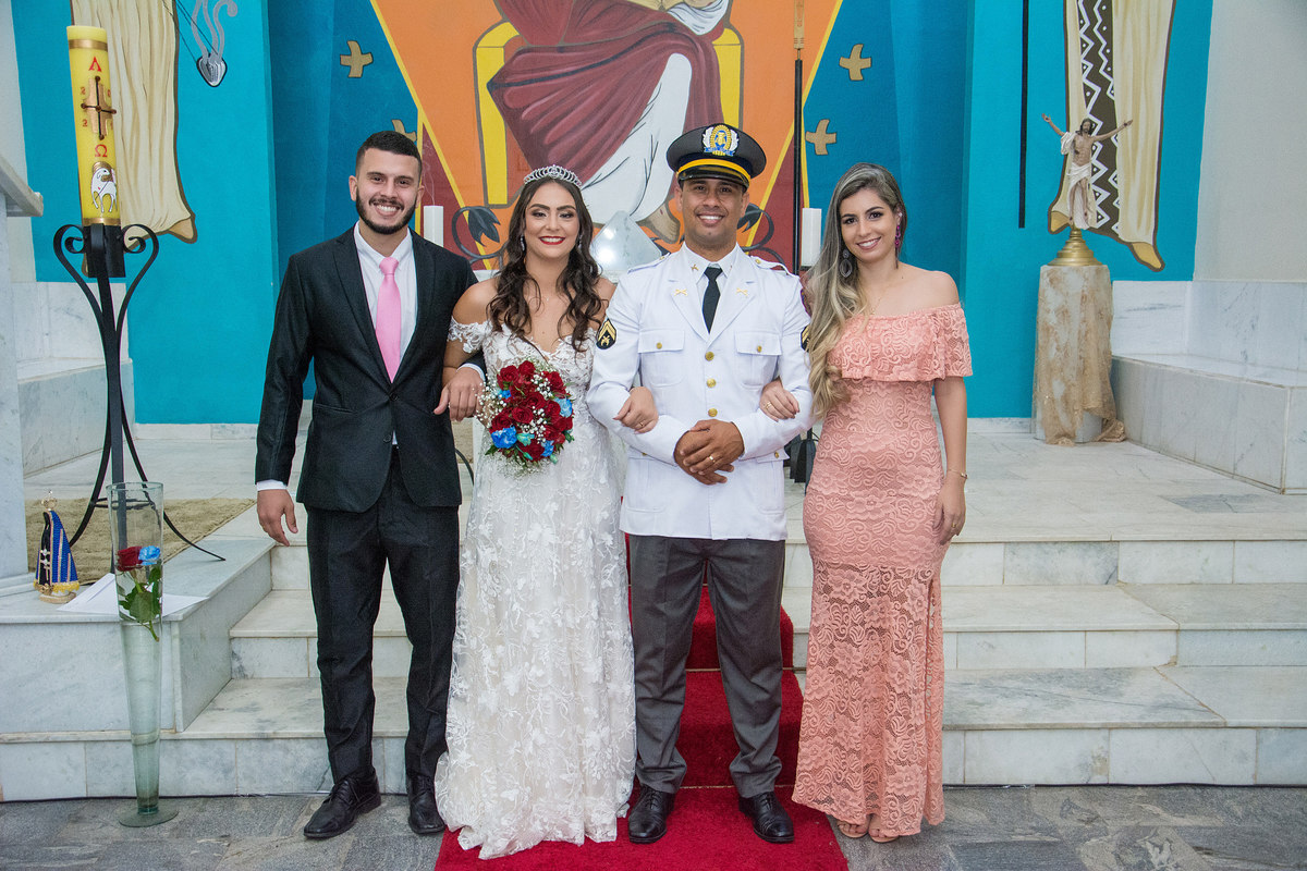 padrinhos do novo e noiva