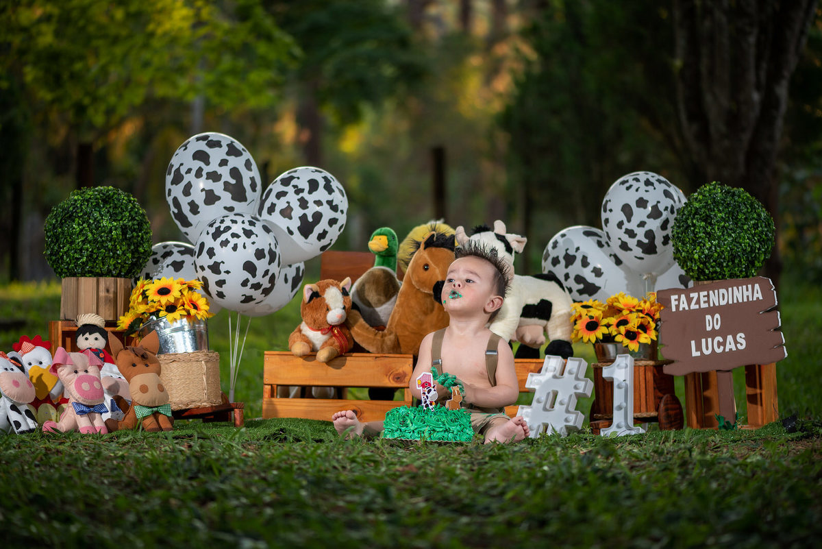 criança com bolo em Itanhandu