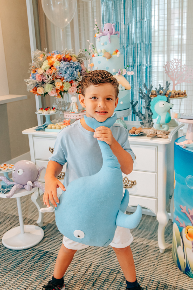 Festa infantil decoração Scotti produções em Florianópolis SC fundo do mar Camille Reis e Daniel Guimarães Fotografa aniversário luxo jurerê cobertura fotográfica Thayane Peters Fotografia